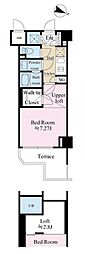 テラス都立大学 1Kの間取図画像