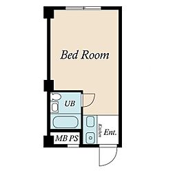 ジュウエル浜離宮 ワンルームの間取図画像