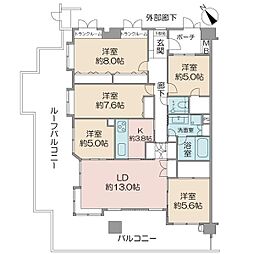 コスモヒルズ津田沼 5LDKの間取図画像