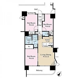 ダイアパレス潮見 3LDKの間取図画像