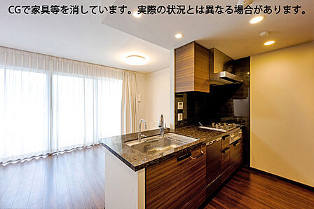 当写真は、既存の家具小物等を消すCG処理をしております。
