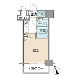 ロイヤルアメニティ池尻大橋 1Kの間取図画像