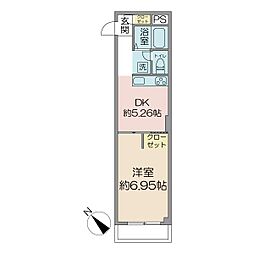 エル・アルカサル渋谷夢想庵 1DKの間取図画像