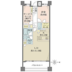 ザ・パークハウス市谷加賀町レジデンス 1SLDKの間取図画像
