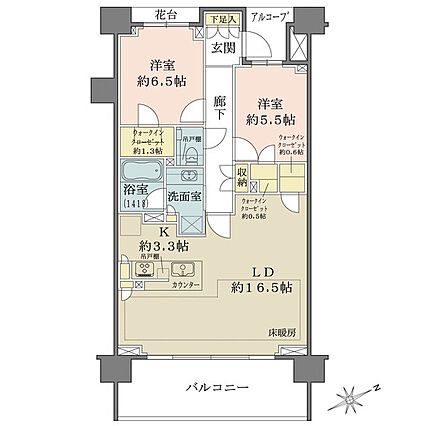 7階部分南東向...