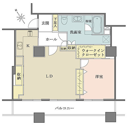 買主負担にて2LDKに変更可能