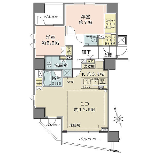 間取りを拡大表示