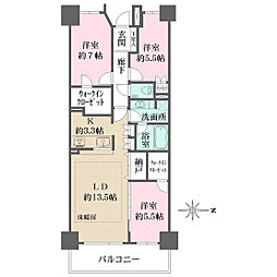 レコシティ・グランデ 3LDKの間取図画像