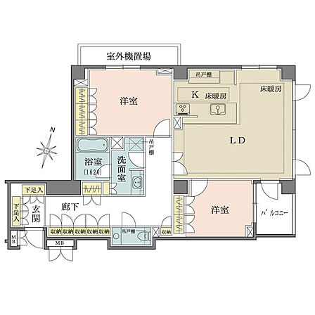 2LDK 間取り