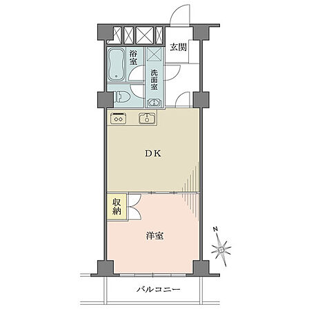 1DK 間取り