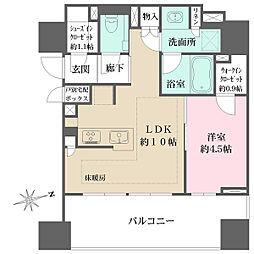 ザ・パークハウス大森タワー 1LDKの間取図画像