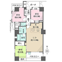 ルミナス小町トゥールドボヌール 3LDKの間取図画像