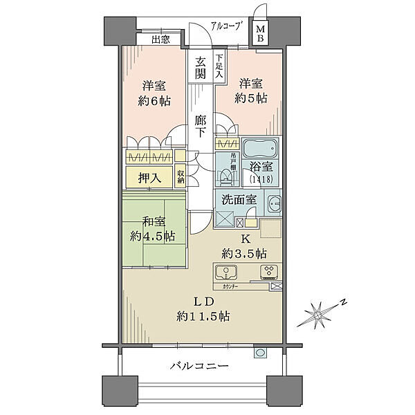 間取りを拡大表示