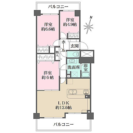 和室6帖を洋室...