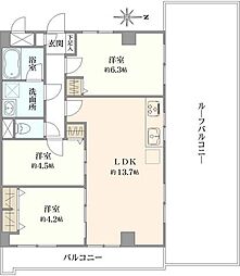 ライオンズマンション西新井 3LDKの間取図画像