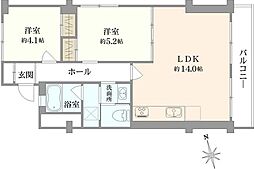 狛江第2コーポラス 2LDKの間取図画像