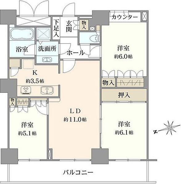 間取りを拡大表示