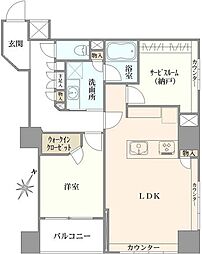 アクシア日本橋 1SLDKの間取図画像