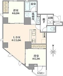 アクタージュ新御徒町 2LDKの間取図画像