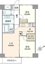 練馬北町シティハウス 2LDKの間取図画像
