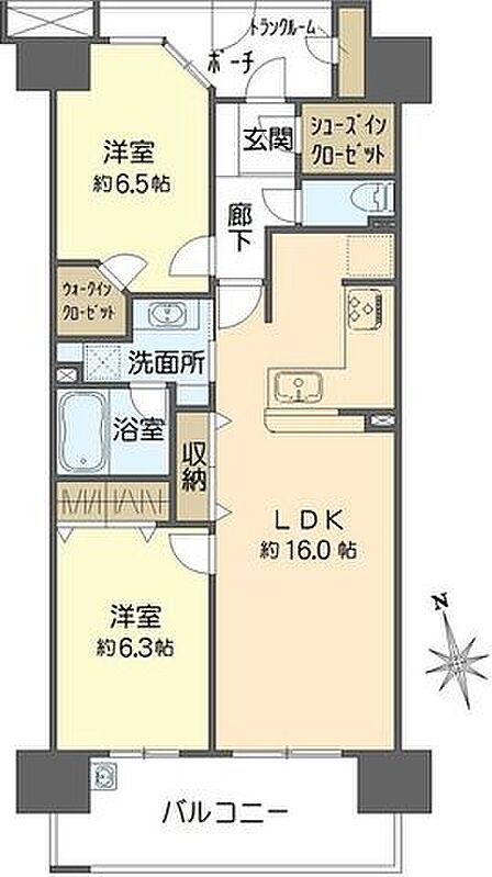 2LDK 間取り