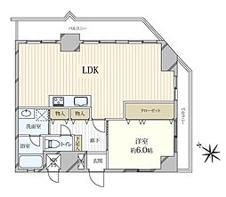 ライオンズプラザ本蓮沼 1LDKの間取図画像