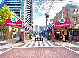 月島西通り商店街月島もんじゃストリート 1300m