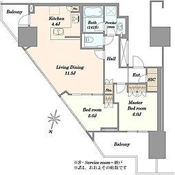 間取図画像 2LDK