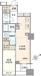 ジオ文京千石 1LDKの間取図画像