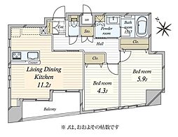 間取図画像 2LDK