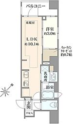 ピアース銀座レジデンス 1LDKの間取図画像