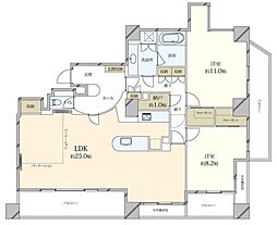 ソプラタワー 2LDKの間取図画像