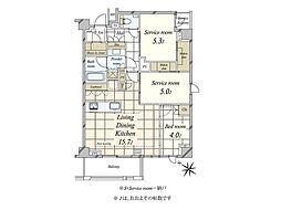 ディアナコート小石川播磨坂レジデンス 1LDKの間取図画像