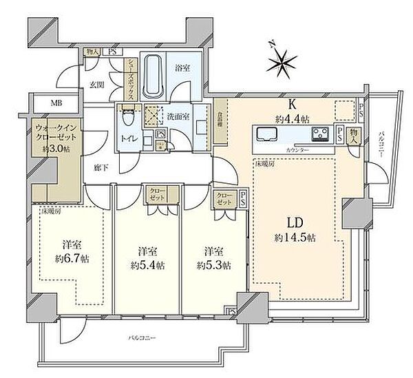間取りを拡大表示