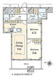 間取図画像 2LDK
