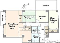 間取図画像 3LDK