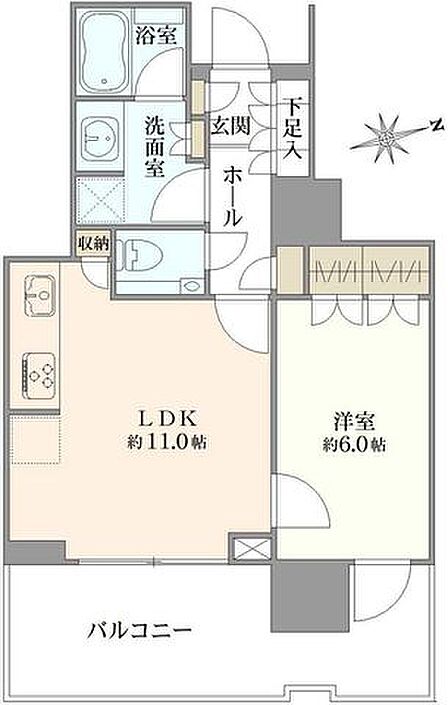 1LDK 間取り
