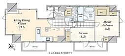 フォルム内藤町 2LDKの間取図画像