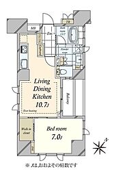 ブリリア銀座id 1LDKの間取図画像