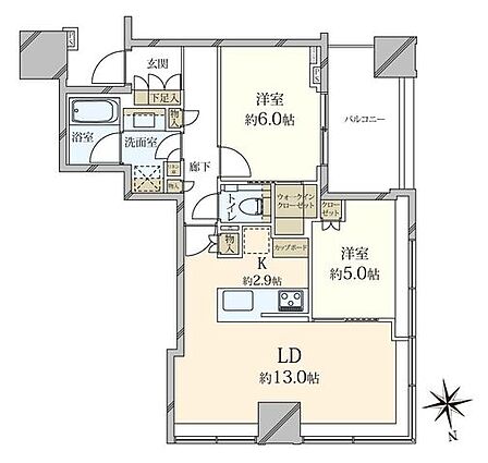 2LDK 間取り