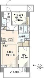 コスモザプレイス大島 1SLDKの間取図画像