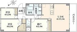 ファミール浜園 2SLDKの間取図画像