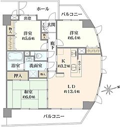 ハイホーム小平 3LDKの間取図画像