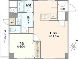 業平マンション 1LDKの間取図画像