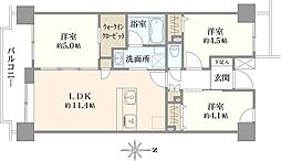 菊川パーク・ホームズ 2SLDKの間取図画像