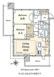 間取図画像 2LDK