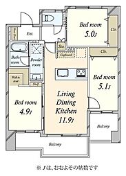 間取図画像 3LDK