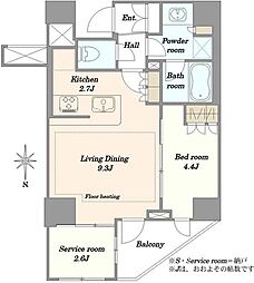 BELISTA住吉 1SLDKの間取図画像