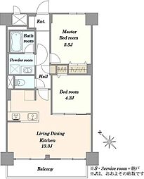 ライオンズステーションプラザ千歳烏山 1SLDKの間取図画像