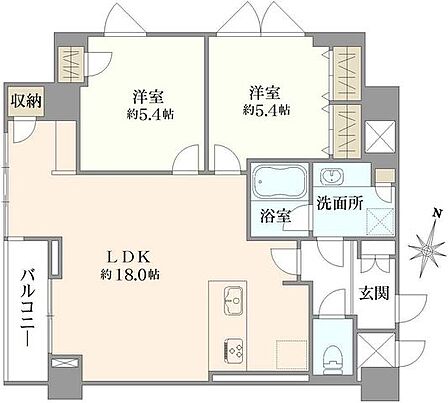 2LDK 間取り